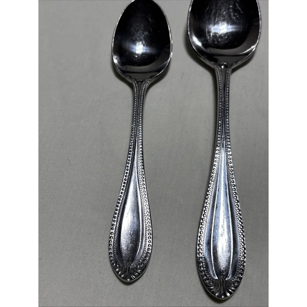Leonard‎ Silver R Stainless Boston Bead Tsp &Tbsp